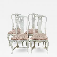 Set of 4 Antique 18 C Gustavian Swedish Empire Dining Chairs - 4483801
