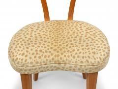 Set of 4 Art Modern Carved Fruitwood Side Chairs - 1378459