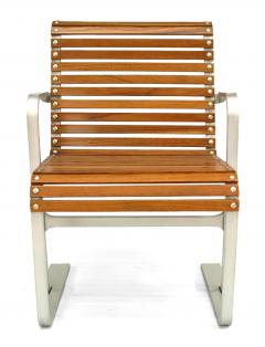Set of 4 Art Moderne Aluminum Arm Chairs - 1378569