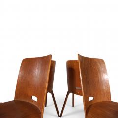 Set of 4 Bauhaus inspired dining chairs stackable 1950 - 4819755