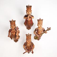 Set of 4 Celestial Musicians India circa 1890 - 2488230