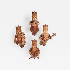 Set of 4 Celestial Musicians India circa 1890 - 2490154