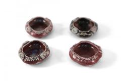 Set of 4 Chinese Red Porcelain Catchalls - 4667891