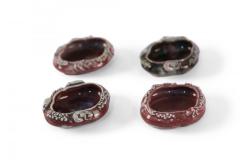 Set of 4 Chinese Red Porcelain Catchalls - 4667892