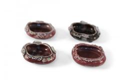 Set of 4 Chinese Red Porcelain Catchalls - 4667894