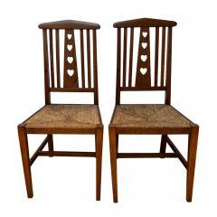 Set of 4 Dining Chairs Art and Crafts With Heart Detail Sold in Pairs - 2897901