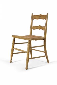 Set of 4 English Country Style Painted Beige Ladder Back Childrens Chairs - 4170466