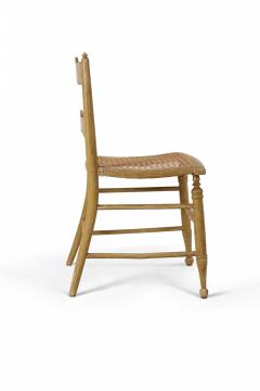 Set of 4 English Country Style Painted Beige Ladder Back Childrens Chairs - 4170468