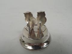Set of 4 English Edwardian Figural Wise Bird Owl Place Card Holders - 3753625