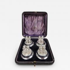 Set of 4 English Edwardian Figural Wise Bird Owl Place Card Holders - 3755766