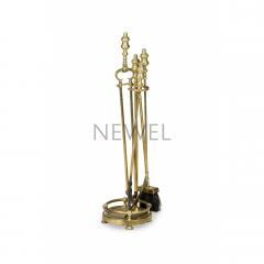 Set of 4 English Georgian Style Brass Fire Tools - 4709077