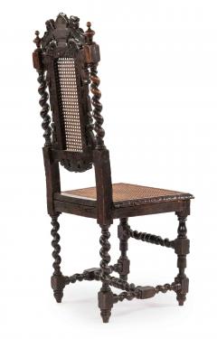 Set of 4 English Jacobean Lion Side Chairs - 1418923