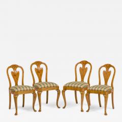 Set of 4 English Queen Anne Style Side Chairs - 4700577