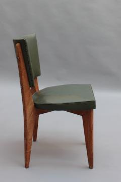 Set of 4 Fine French 1950s Oak Dining Chairs - 4094392