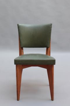 Set of 4 Fine French 1950s Oak Dining Chairs - 4094393