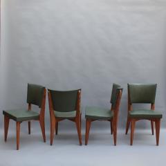 Set of 4 Fine French 1950s Oak Dining Chairs - 4094396