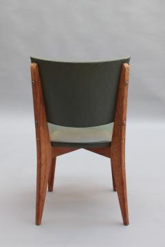 Set of 4 Fine French 1950s Oak Dining Chairs - 4094398