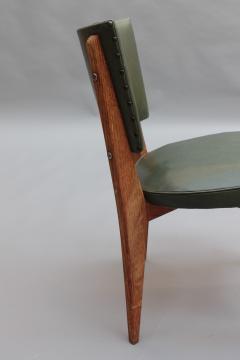 Set of 4 Fine French 1950s Oak Dining Chairs - 4094401