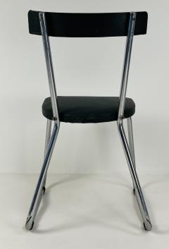 Set of 4 Forest Green French 1950s Vinyl dining chairs - 4284153