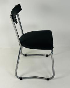Set of 4 Forest Green French 1950s Vinyl dining chairs - 4284156