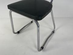 Set of 4 Forest Green French 1950s Vinyl dining chairs - 4284160