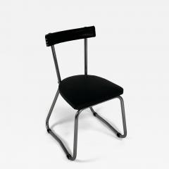 Set of 4 Forest Green French 1950s Vinyl dining chairs - 4287881