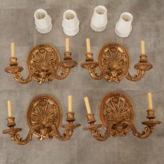 Set of 4 French 19th Century Carved Gilt Sconces - 2805866