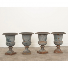 Set of 4 French 19th Century Iron Garden Urns - 2967988