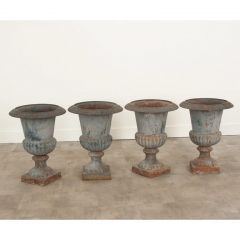 Set of 4 French 19th Century Iron Garden Urns - 2967990