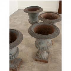 Set of 4 French 19th Century Iron Garden Urns - 2968017