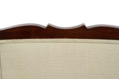 Set of 4 French Art Deco Cream and Mahogany Arm Chairs - 4630283