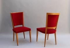 Set of 4 French Art Deco Oak dining chairs - 1193242