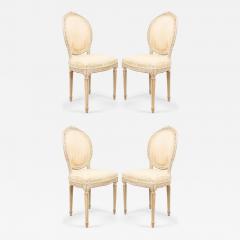 Set of 4 French Louis XVI Bleached Side Chairs - 4729147
