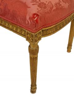 Set of 4 French Louis XVI Silk Side Chairs - 1419005