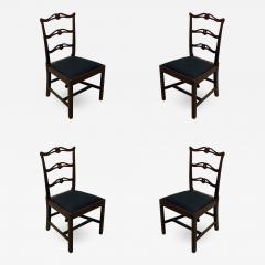 Set of 4 George III Ladder Back Side Chairs with Slip Seats - 2552846