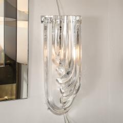 Set of 4 Handblown Murano Glass Sconces in Nickel w 24 karat Gold Flecks - 4489581