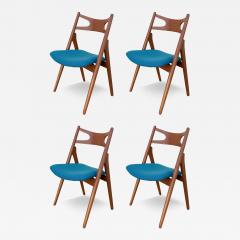 Set of 4 Hans Wegner CH 29 Sawbuck Dining Chairs - 3959186