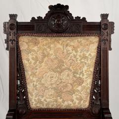 Set of 4 Intricately Carved Eastlake Movement Victorian Dining or Game Chairs - 4115600