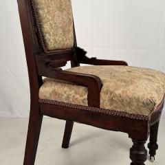 Set of 4 Intricately Carved Eastlake Movement Victorian Dining or Game Chairs - 4115603