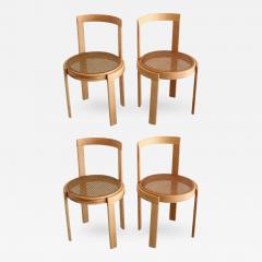 Set of 4 Italian Bentwood Cane Chairs in Natural Beech - 429442