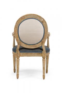 Set of 4 Italian Neo Classic Silver Gilt Arm Chairs - 4628574