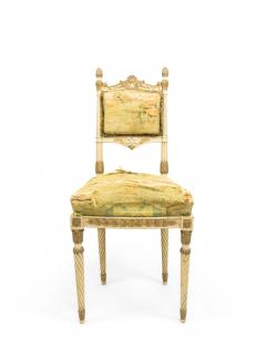 Set of 4 Italian Neoclassic Silk Upholstery Chairs - 4635423
