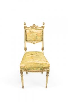 Set of 4 Italian Neoclassic Silk Upholstery Chairs - 4635430
