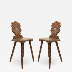 Set of 4 Italian Renaissance Walnut Sgabelli - 1420482