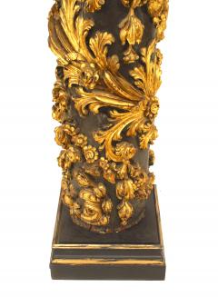 Set of 4 Italian Rococo Painted Carved Columns - 2801749