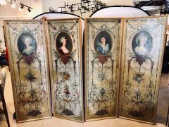 Set of 4 Large French 19th Century Oil on Canvas Wall Panels Trumeau Paintings - 1269035