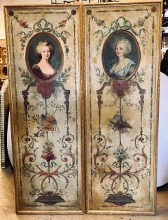 Set of 4 Large French 19th Century Oil on Canvas Wall Panels Trumeau Paintings - 1269040