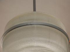 Set of 4 Large Molded Glass Industrial Hanging Lights - 873934
