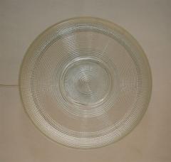 Set of 4 Large Molded Glass Industrial Hanging Lights - 873936