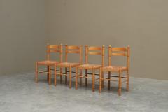 Set of 4 Mid Century Dining Chairs in Beech 1970s - 4394483